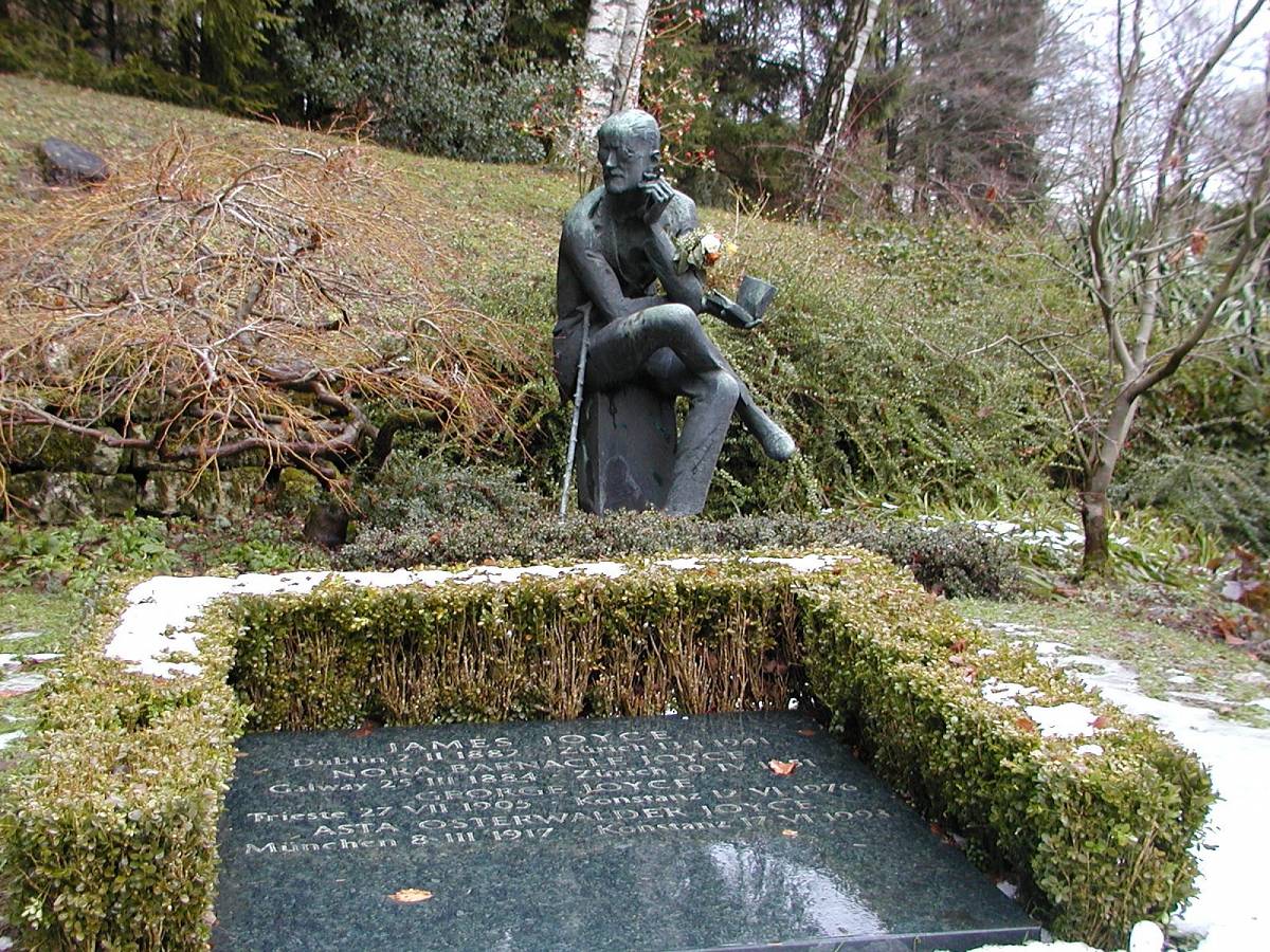 Ο τάφος του Τζαίημς Τζόυς στη Ζυρίχη.